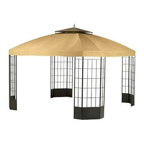 Garden Winds LCM439BREV-RS Sears Bay Window Gazebo RipLock 350 Replacement Canopy and Netting Beige